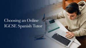 Secondary school student preparing for IGCSE Spanish online