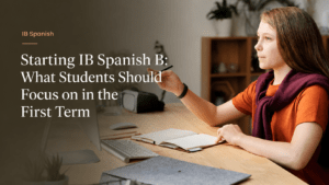 IB Spanish B student studying online at the start of the academic year