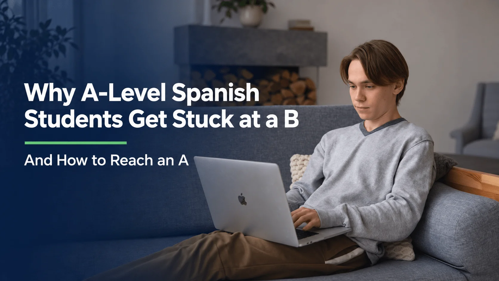 A-Level Spanish student studying online to improve from a B to an A